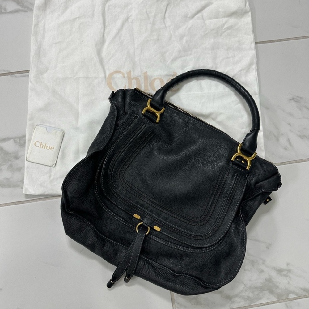 LARGE Chloe Black Leather Bag